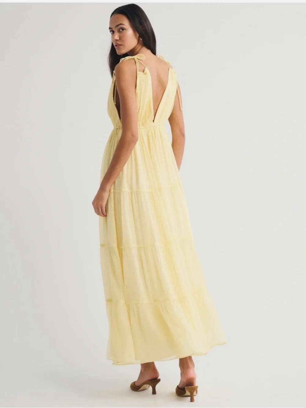 NWT Abercrombie & Fitch Convertible Maxi Dress - Yellow